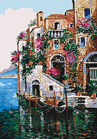 Картина по номерам Идейка Морской пейзаж "Цвета Тосканы" 35х50 см KHO2736