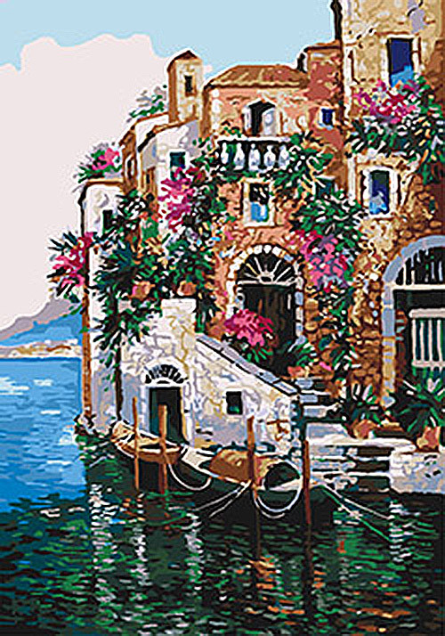 Картина за номерами. Морський пейзаж "Кольори Тоскани" 35*50см KHO2736 по цене 240 грн.
