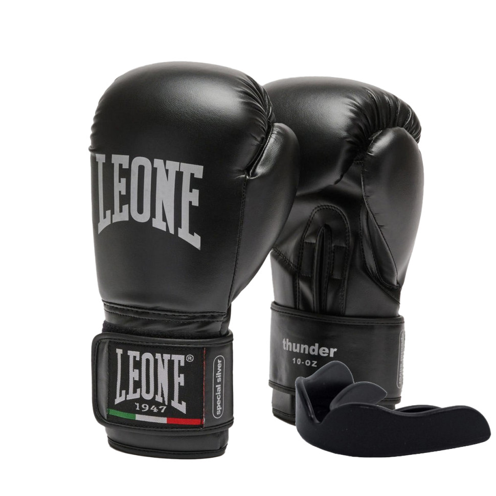 Боксерські рукавиці GN383 THUNDER Leone GN383_Black_14oz 14 унцій (капа в комплекті)