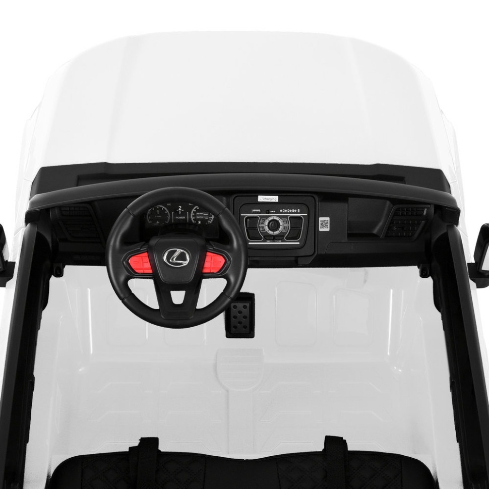 Дитячий електромобіль Джип Bambi M 6409EBLR-1 до 30 кг, білий
