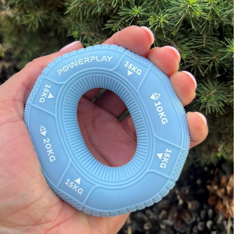 Эспандер кистевой силиконовый PP-4331 Hand Grip Light PowerPlay PP_4331_Blue_(10-15-20) 10-15-20 кг, Голубой