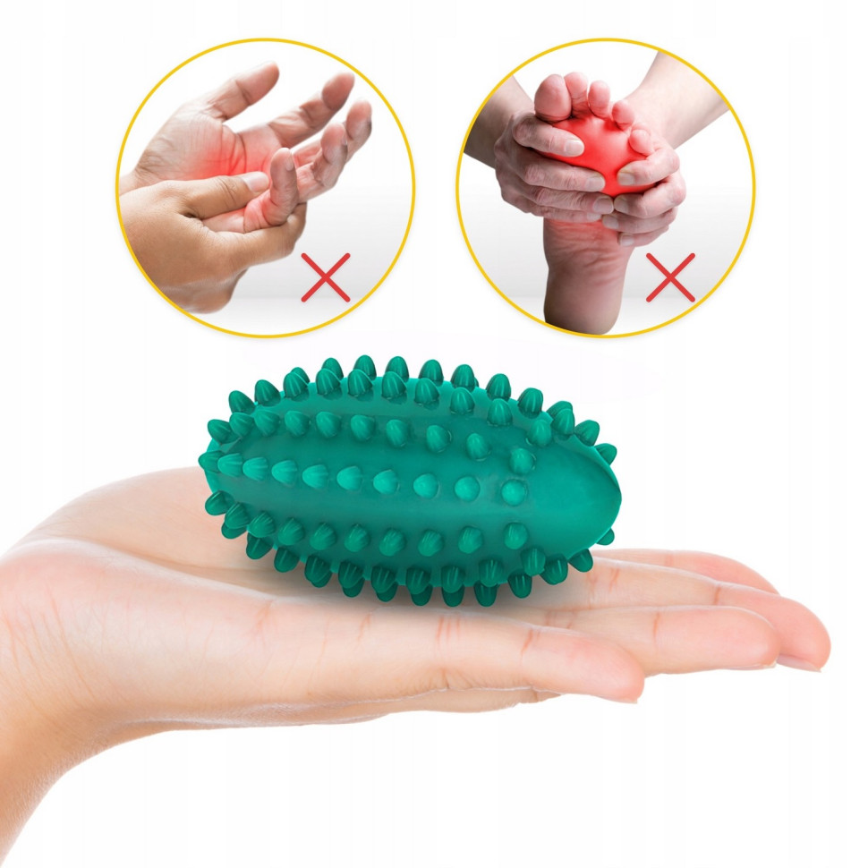 М'яч масажний огірок Spike Bean 4FIZJO P-5905973403320 Green 11.5 x 5 см 
