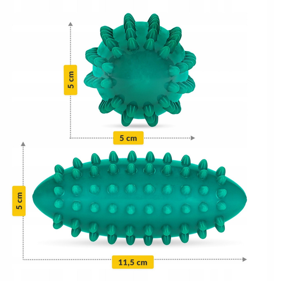 М'яч масажний огірок Spike Bean 4FIZJO P-5905973403320 Green 11.5 x 5 см 