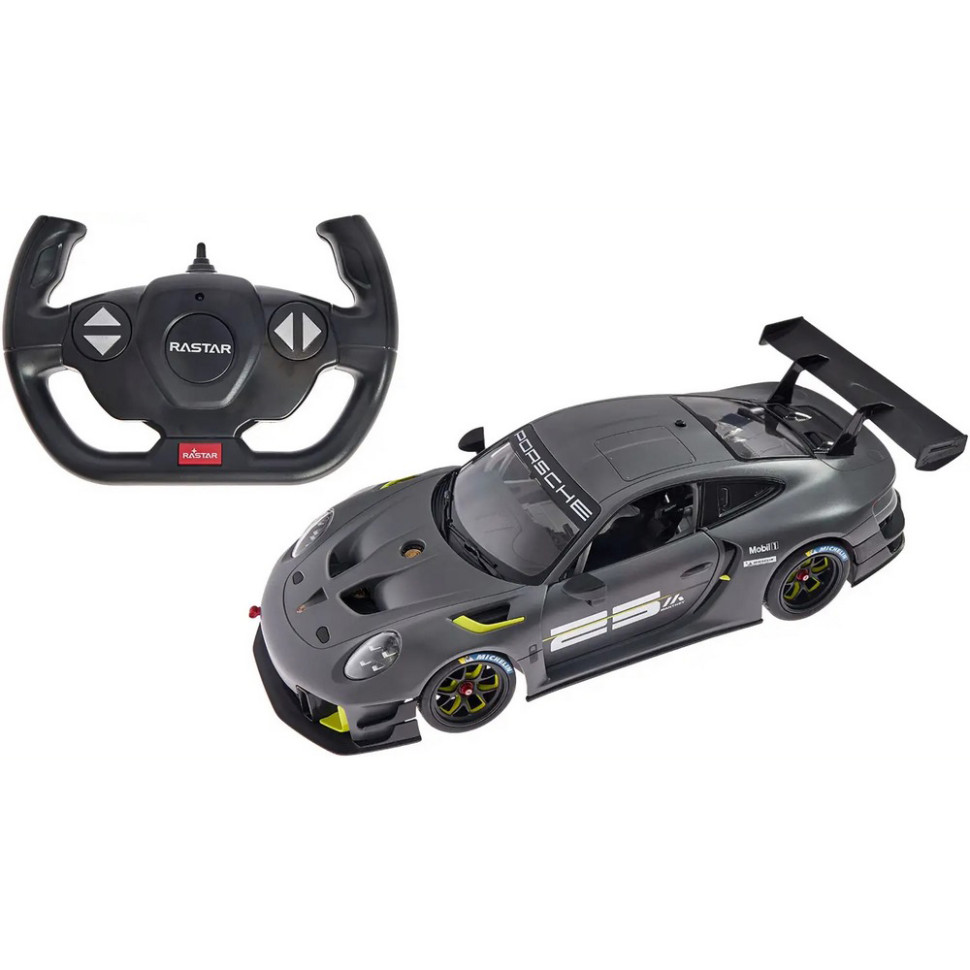 Машинка на радиоуправлении Porsche 911 GT2 RS Clubsport 25 Rastar 99560 grey 1:14