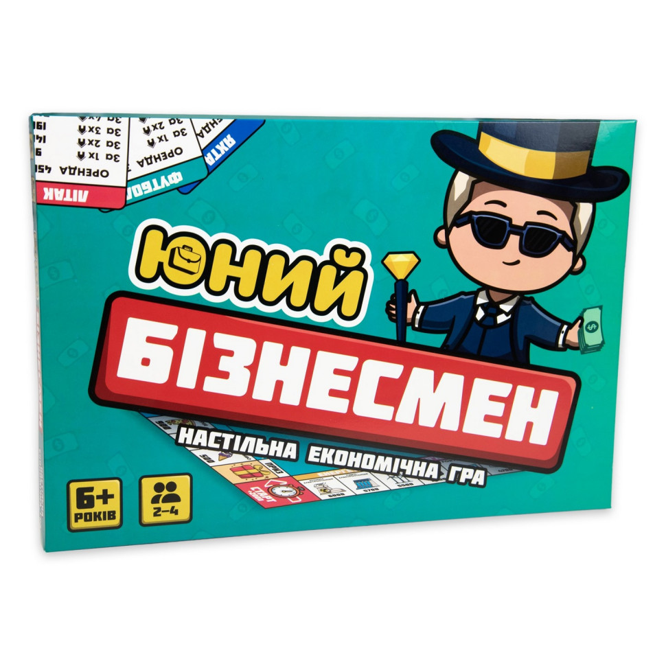Настольная игра Юный Бизнесмен Strateg 30341 карточки и тайлы собственности
