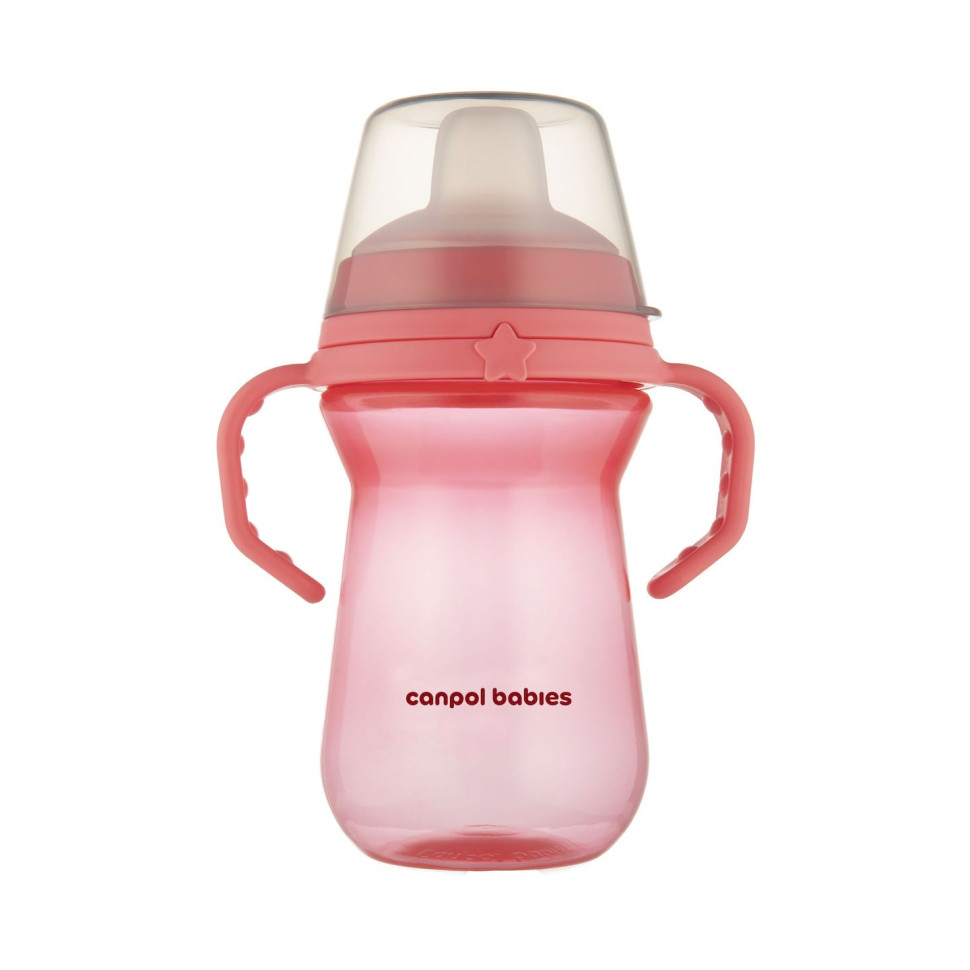 Кружка тренировочная с силиконовым носиком FirstCup Canpol babies 56/615_pin 250 мл
