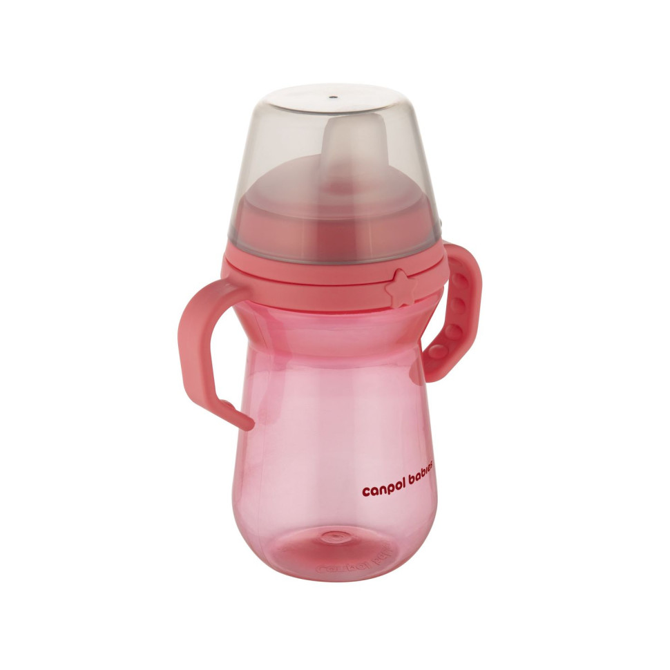 Кружка тренировочная с силиконовым носиком FirstCup Canpol babies 56/615_pin 250 мл