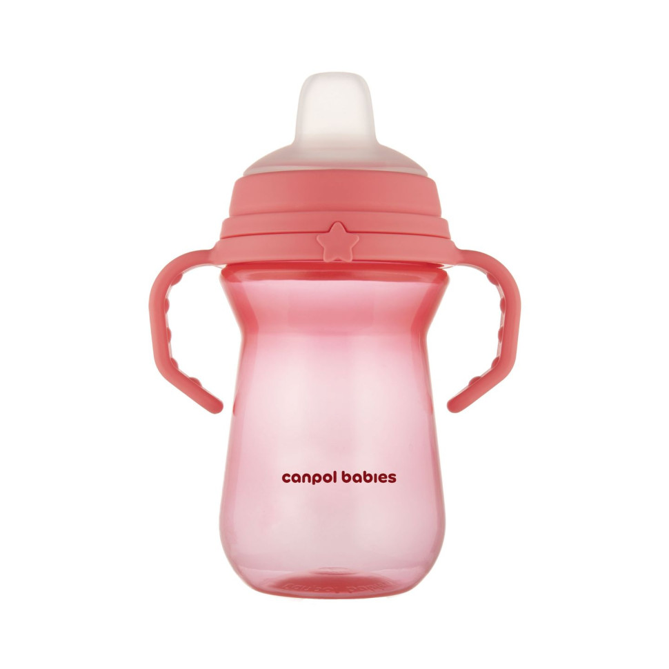 Кружка тренировочная с силиконовым носиком FirstCup Canpol babies 56/615_pin 250 мл