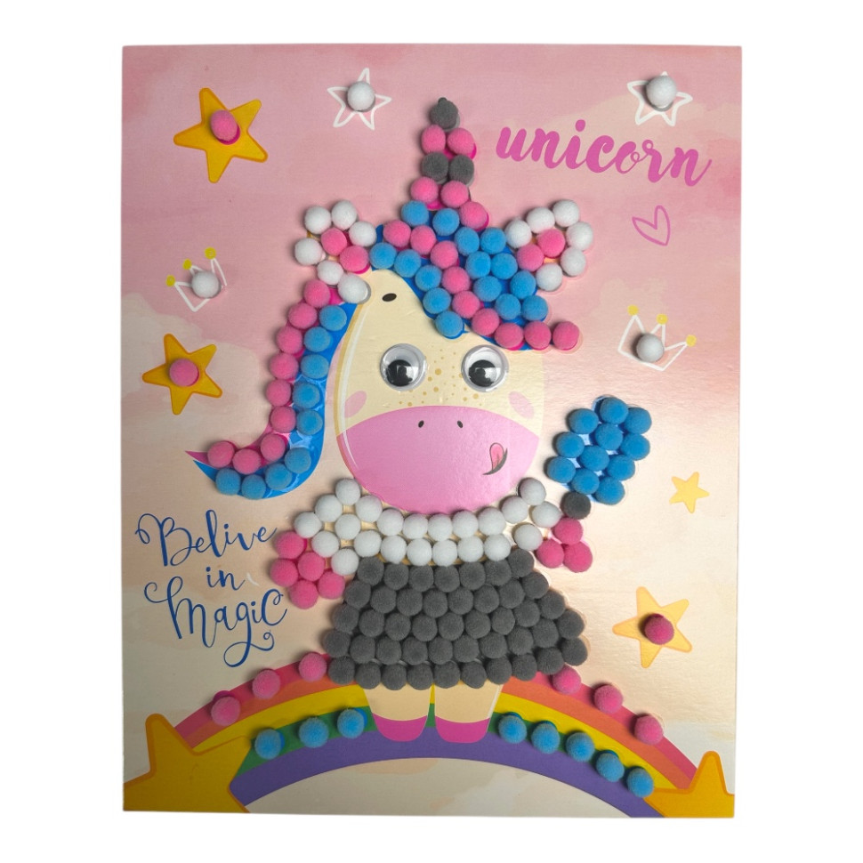 Набор для творчества мозаика из помпонов