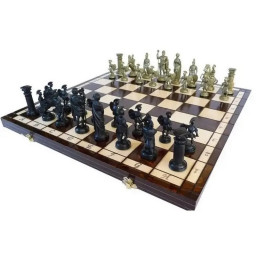 Настольная игра "Шахматы Спартанские" MADON MD139 коричневый, бежевый 48х48 см