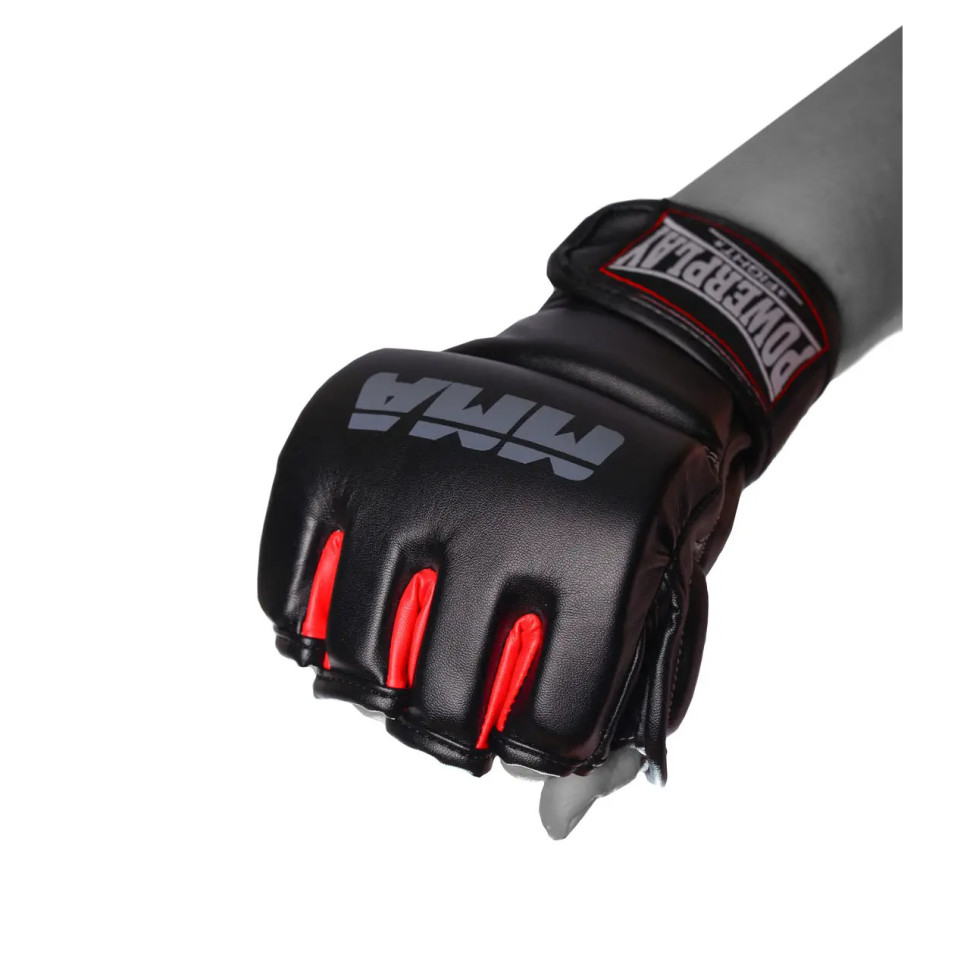 Рукавиці для MMA PowerPlay PP_3053_S/M, Чорно-Червоні S/M