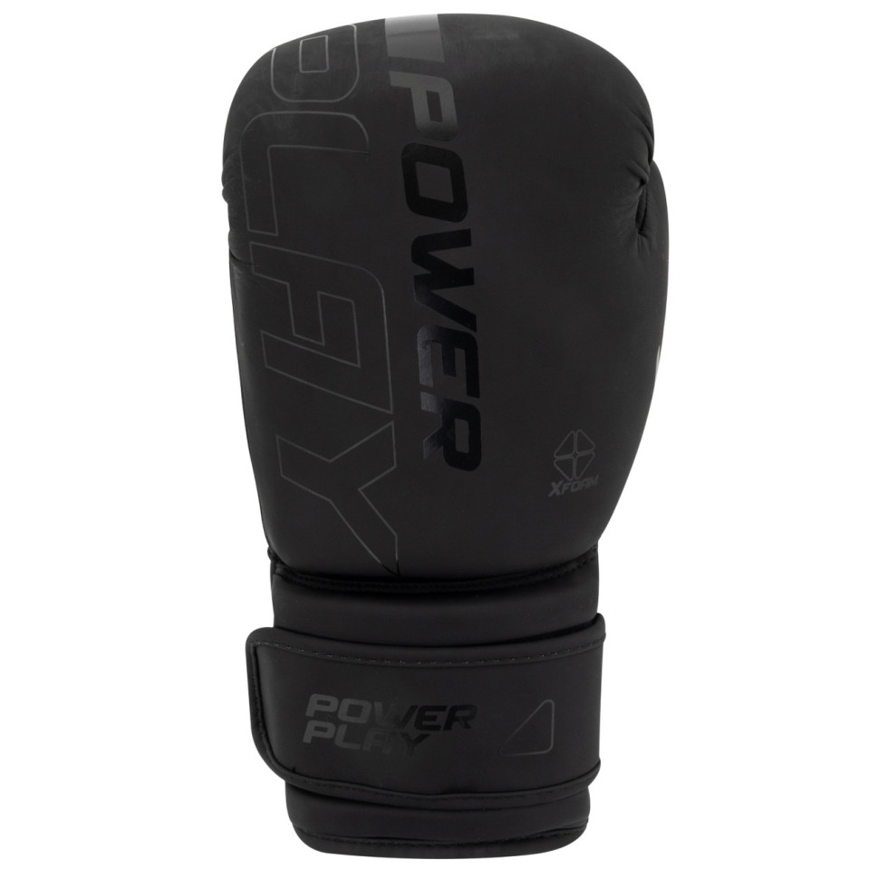 Боксерські рукавички 3024 Ultra Mat PowerPlay PP_3024_12oz_Black, Чорні 12 унцій