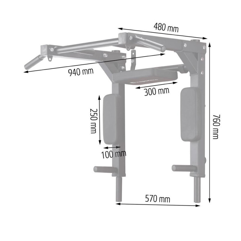 Турник настенный 2 в 1 L-Bar inSPORTline 23102 до 150 кг