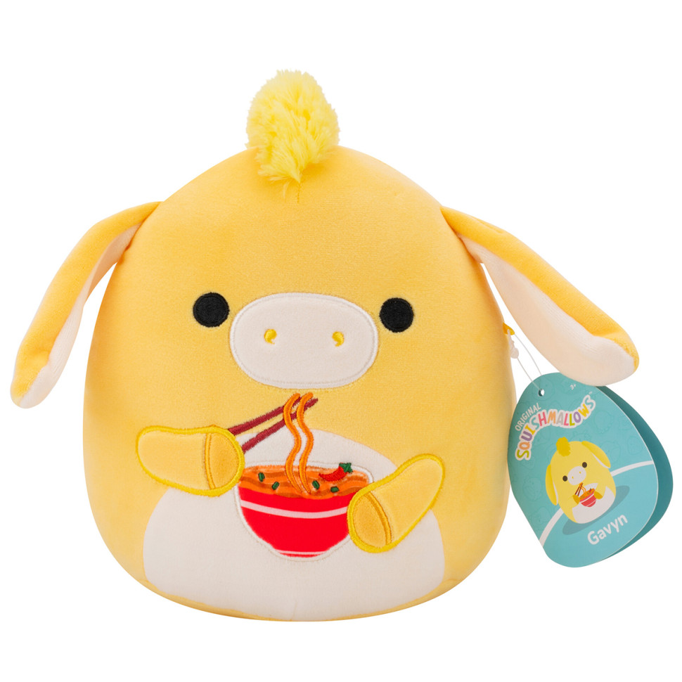 Мягкая игрушка Ослик Гевин Squishmallows SQCR07945 желтый, 19 см