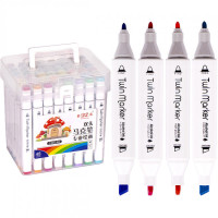 Набір скетч-маркерів Deng Long 2019-48 48 кольорів спиртові двосторонні маркери, 15 см