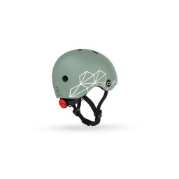 Шлем защитный детский Scoot and Ride SR-181206-GREENLINES, зеленый, с фонариком, 45-51 см Шлем защитный детский Scoot and Ride SR-181206-GREENLINES, зеленый, с фонариком, 45-51 см