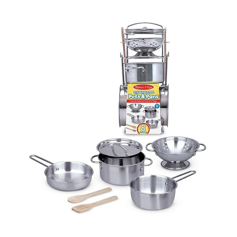 Ігровий набір посуду Melissa&Doug MD4265 з нержавіючої сталі
