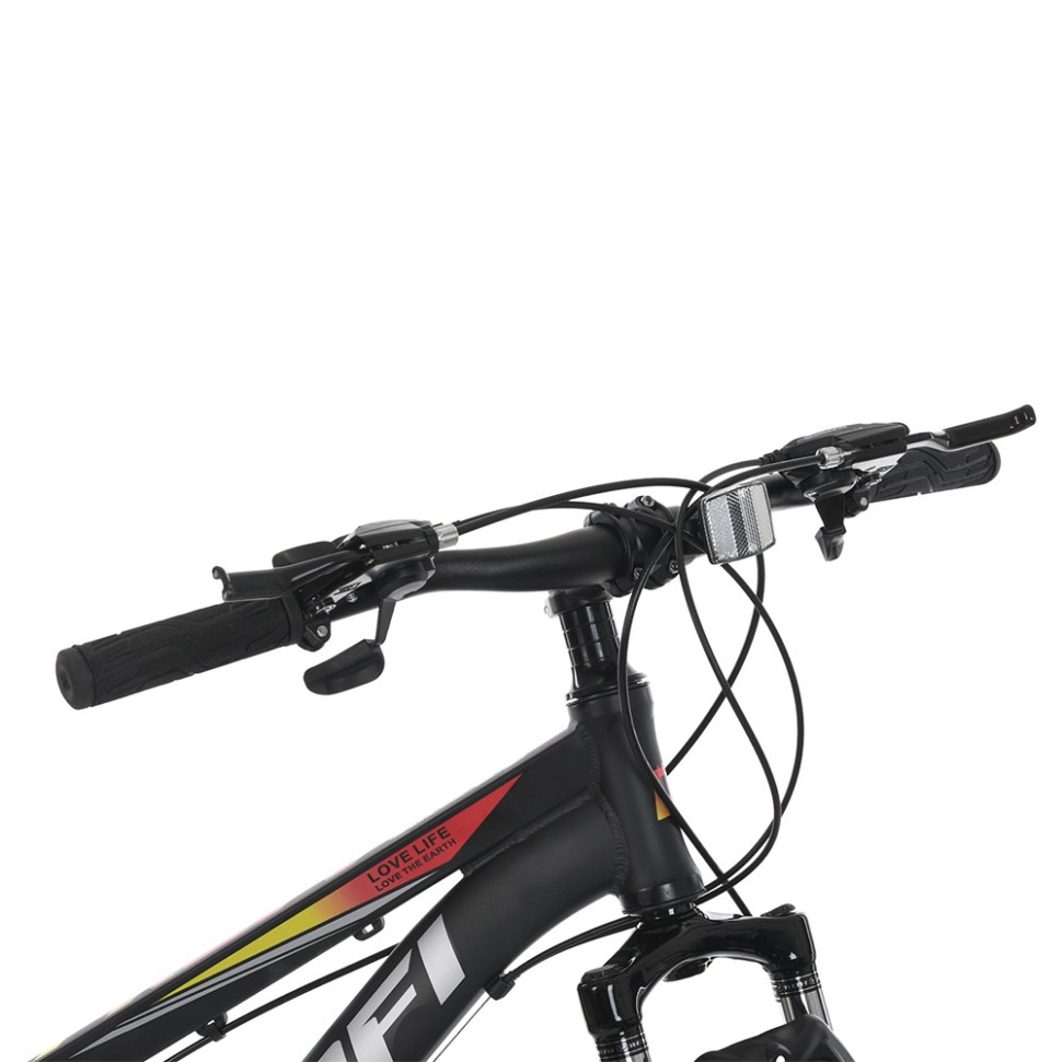 Велосипед PROF1 MTB2401-2, 24 дюймов, алюминиевая рама 11 Shimano 21SP черный