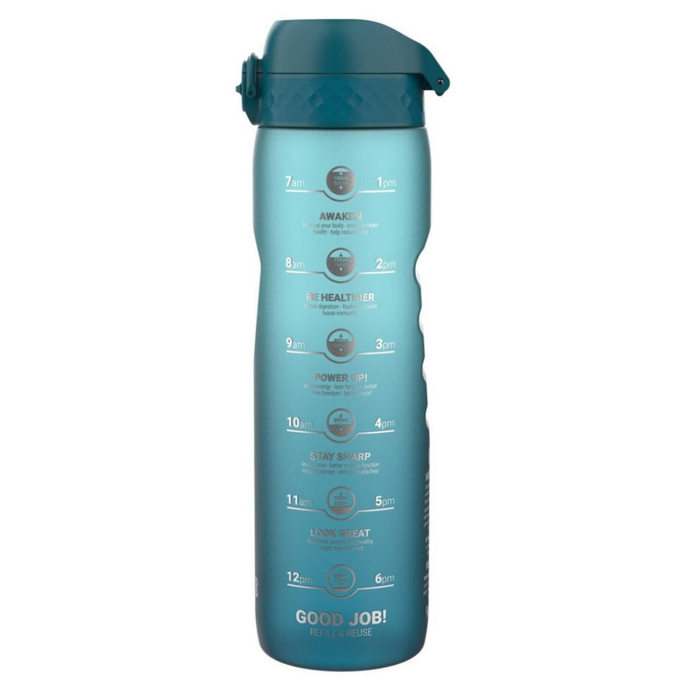 Пляшка для води Times To Drink ION8 I8RF1000PTBMOT 1000 мл, Teal & Blue