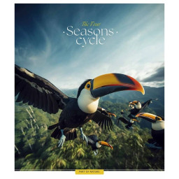 Зошит загальний "Four seasons" Школярик 048-3403L-4 у лінію, 48 аркушів