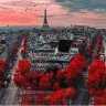 Картина за номерами. Brushme "Червоні фарби Парижа" GX4887 