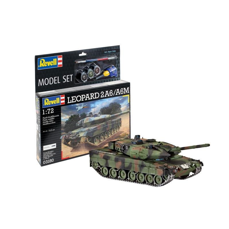 Збірна модель Танк Леопард 2A6/A6M Revell RVL-63180 рівень 4, масштаб 1:72
