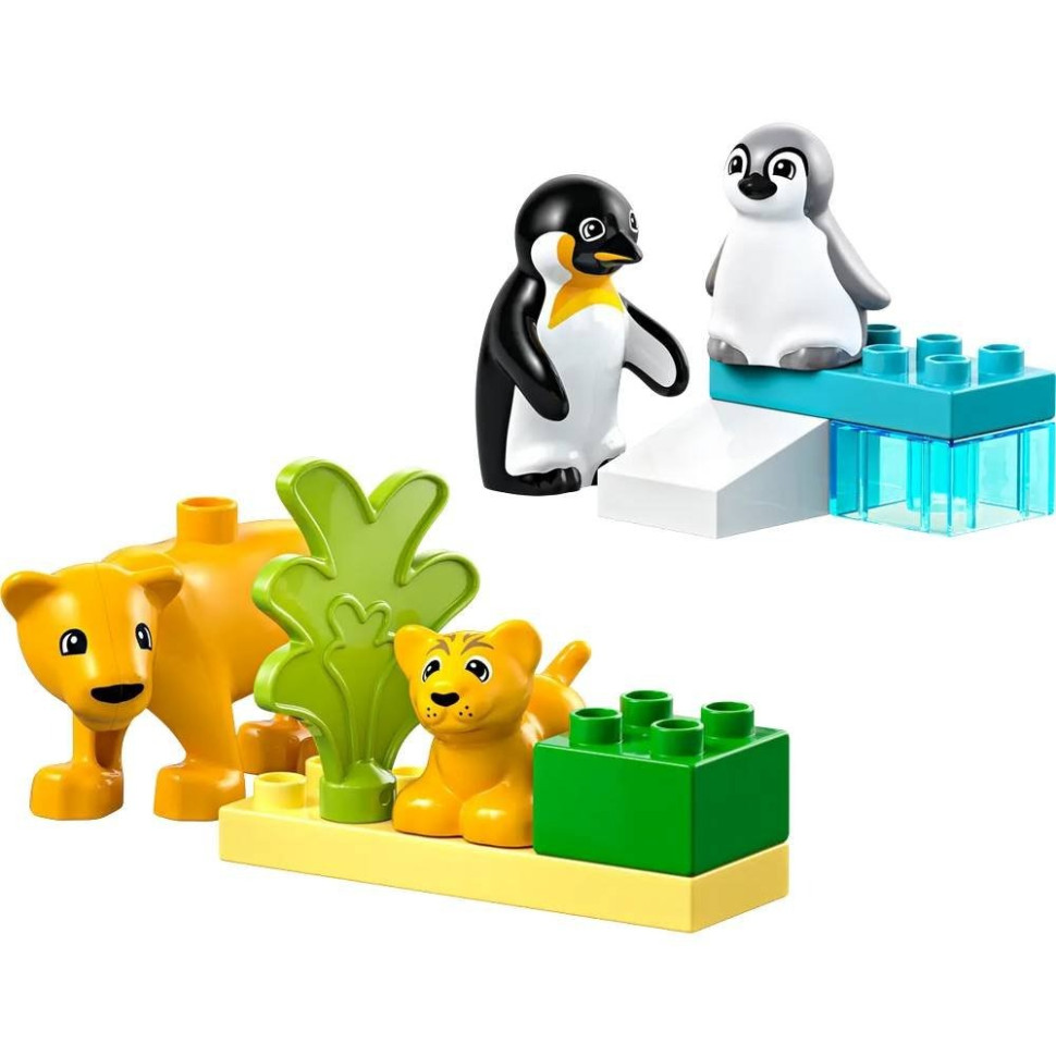 Конструктор Семейства диких животных: Пингвины и Львы LEGO 10442, 10 деталей