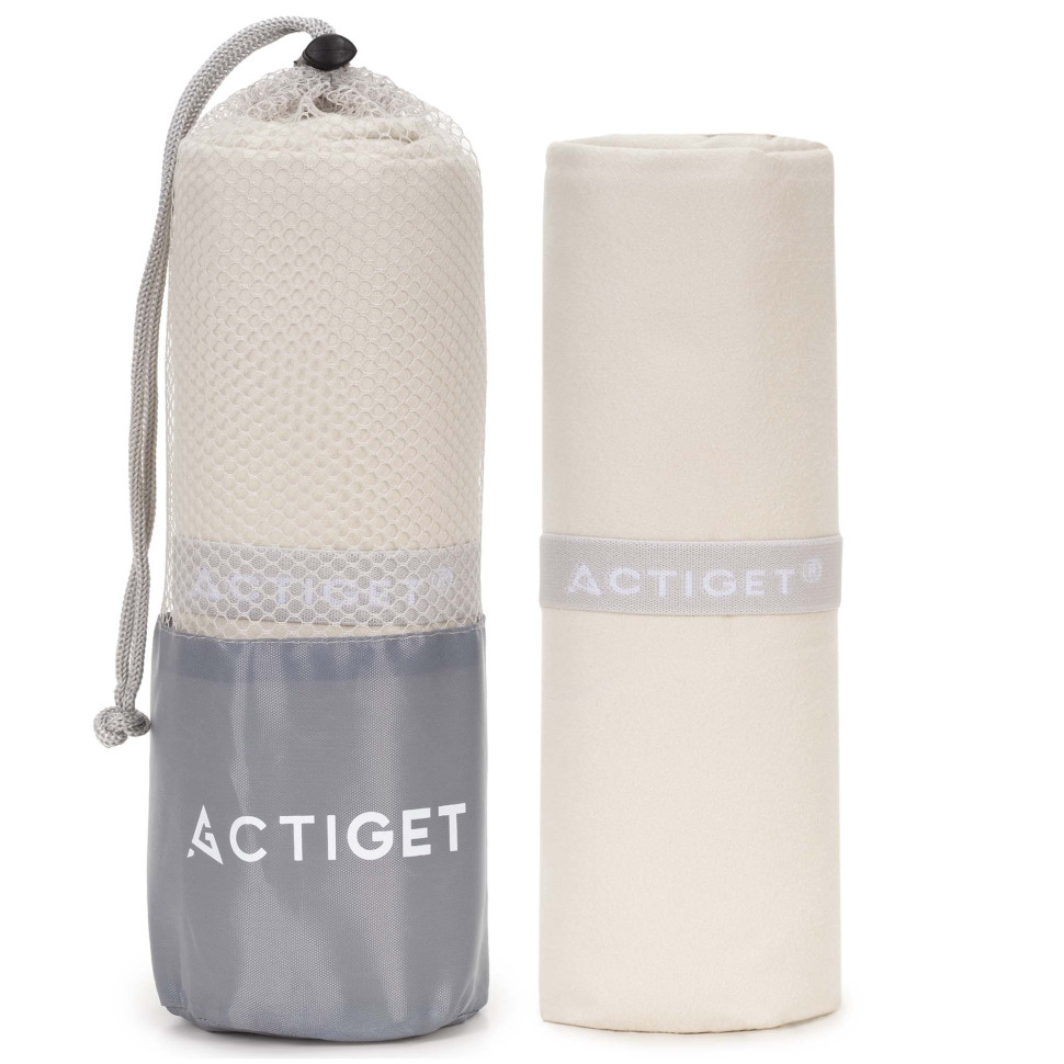 Рушник спортивний Actiget ACT0200 Biege, з мікрофібри 180x100 см