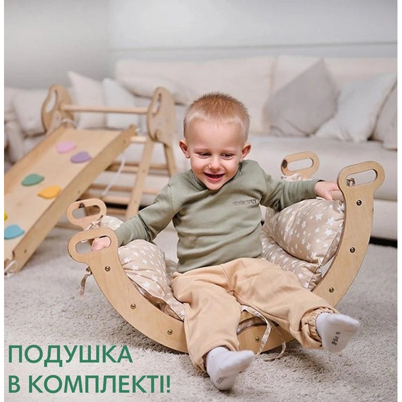 Ігровий спортивний набір 4 в 1 Goodevas E549 трикутник, арка, гірка, подушка