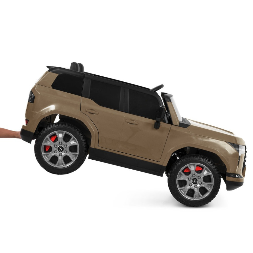 Дитячий електромобіль Джип Bambi M 6409EBLR-13 до 30 кг, бежевий