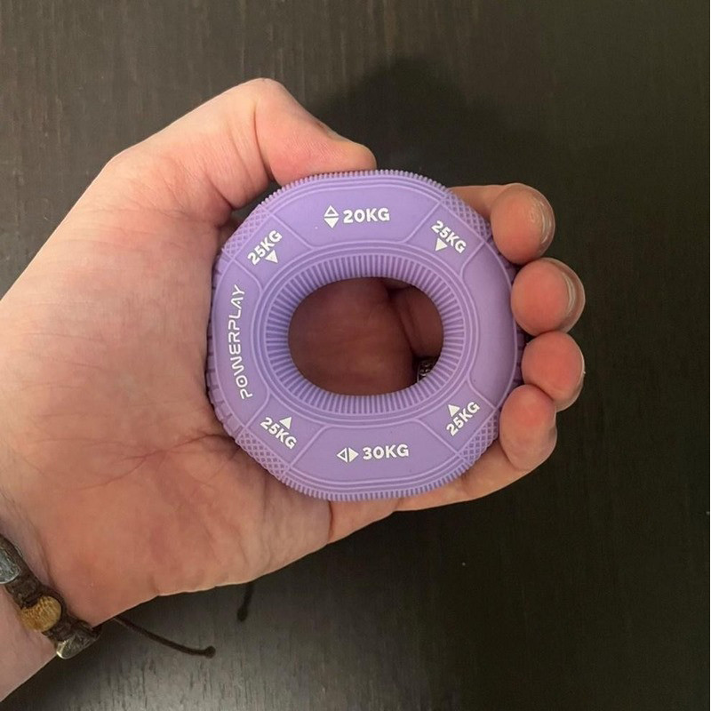 Еспандер кистьовий силіконовий PP-4331 Hand Grip Medium PowerPlay PP_4331_Purple_(20-25-30) 20-25-30 кг, Фіолетовий
