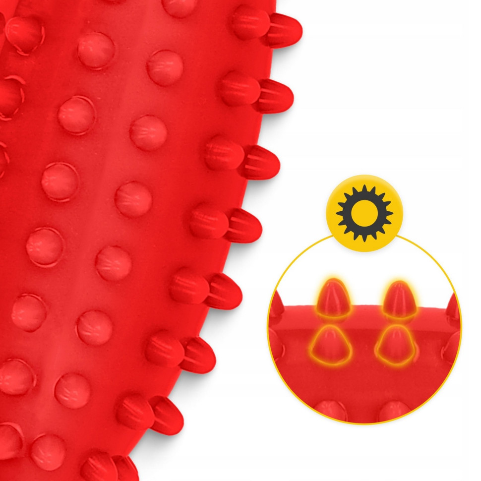 М'яч масажний огірок Spike Bean 4FIZJO P-5905973403313 Red 11.5 x 5 см 