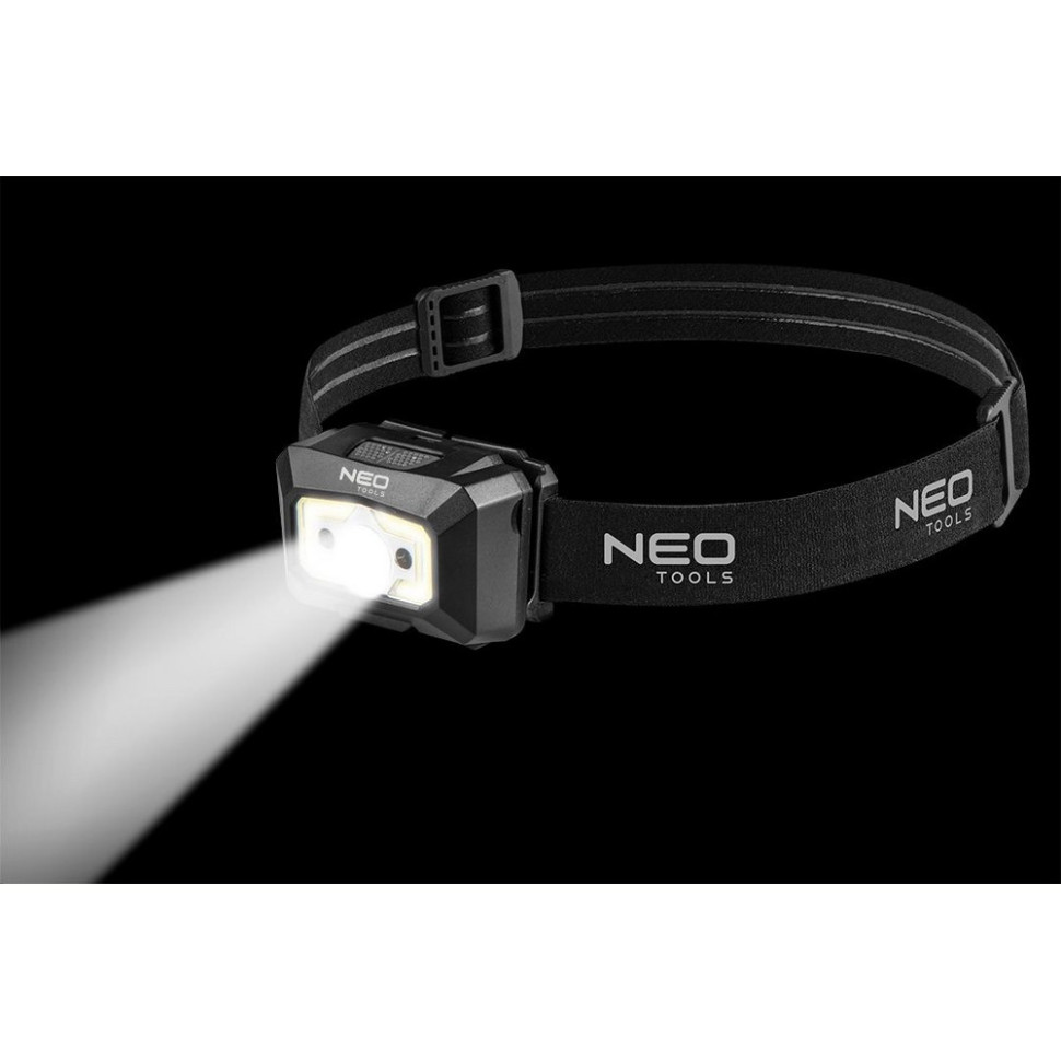 Фонарь налобный аккумуляторный Neo Tools 99-073 черный 250 люмен