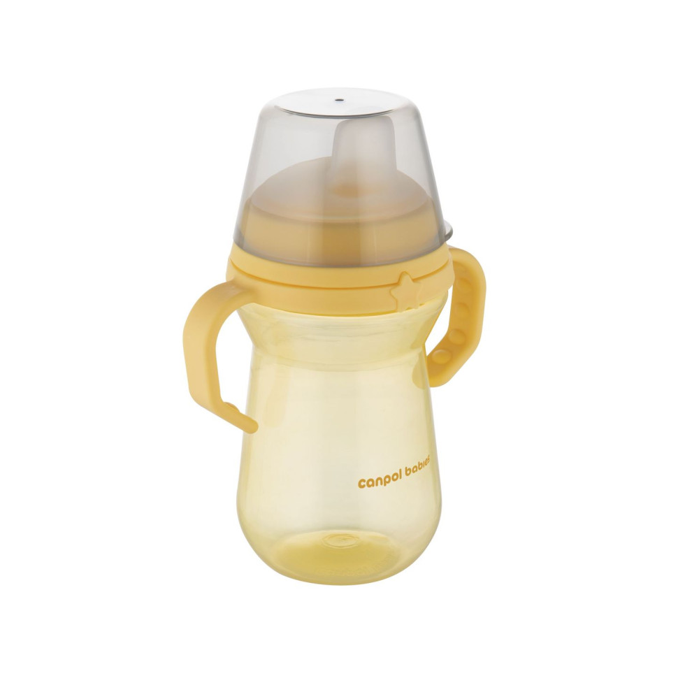 Кружка тренировочная с силиконовым носиком FirstCup Canpol babies 56/615_yel 250 мл