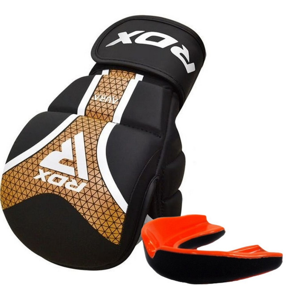 Рукавиці для ММА SHOOTER AURA PLUS T-17 RDX Inc Limited GSR-T17BGL-M+ Black Golden, M (капа у комплекті)