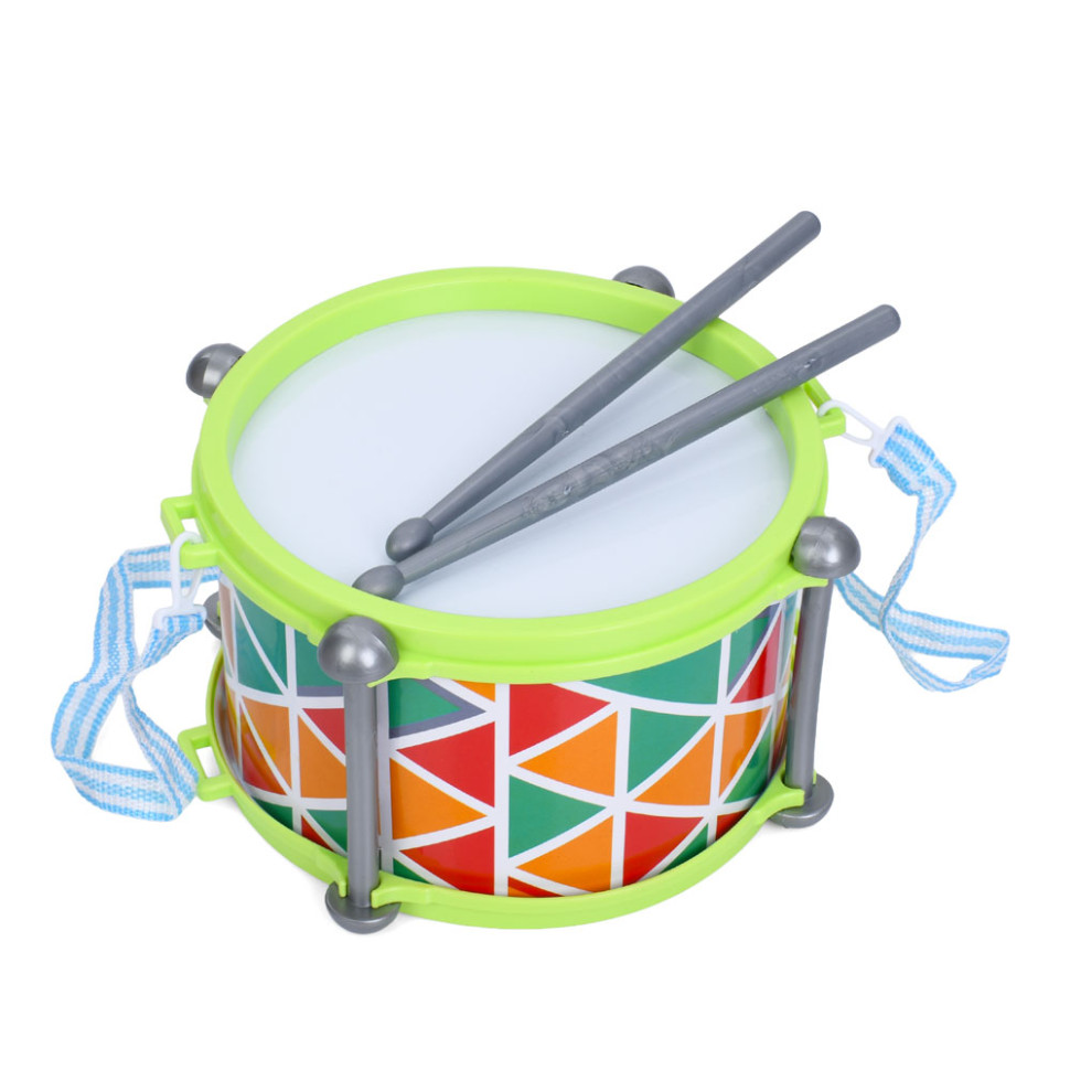 Дитяча іграшка Барабан Bambi 2018T(Green) ремінець, 2 палички