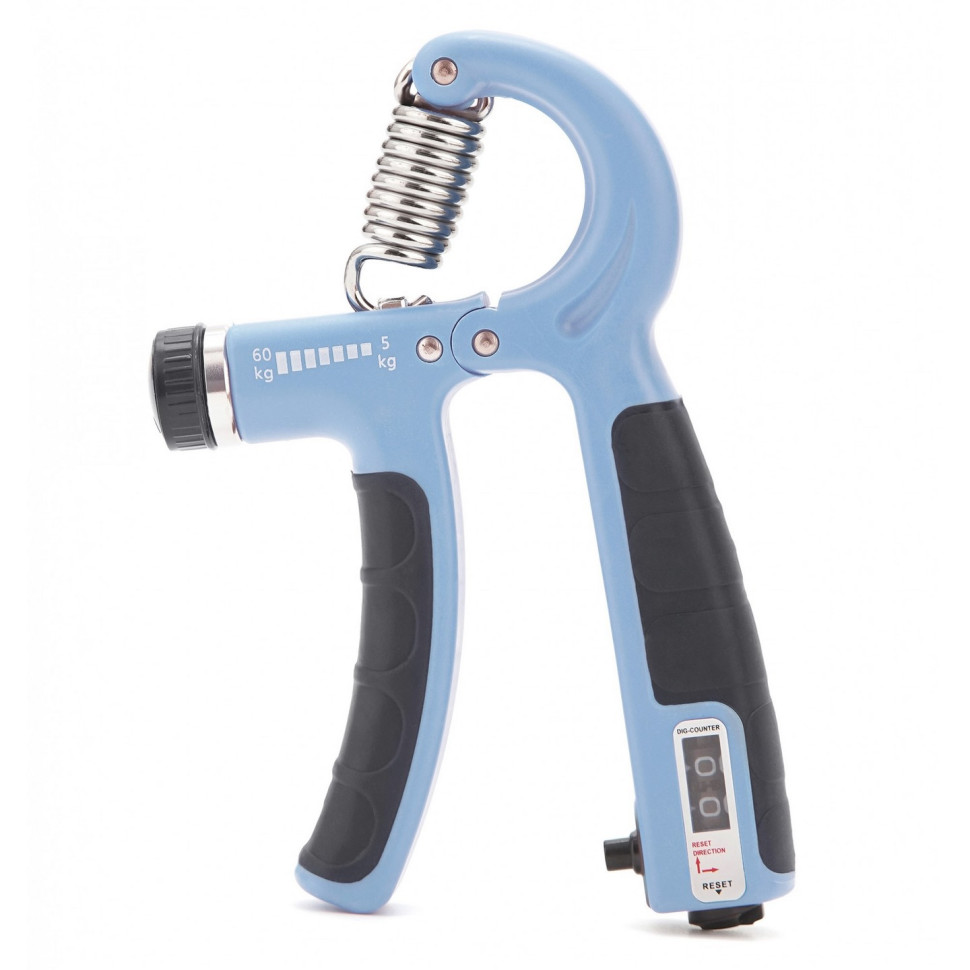 Эспандер кистевой с регулируемой нагрузкой и счетчиком Cornix XR-0267 Sky Blue/Black 5-60 кг 