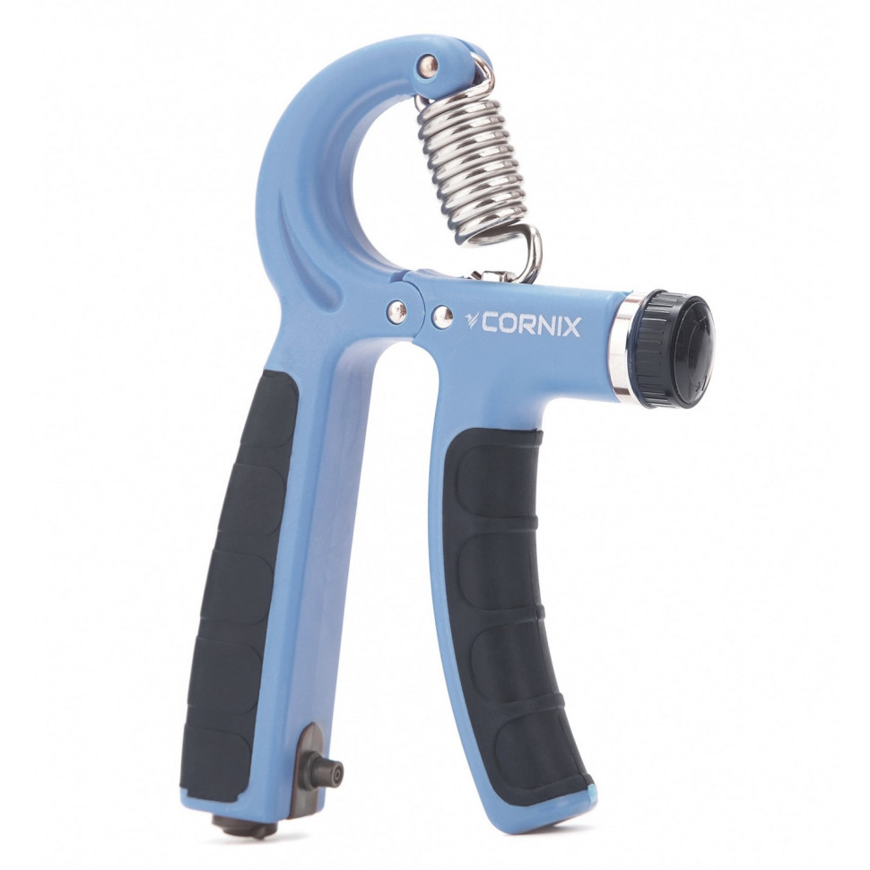 Эспандер кистевой с регулируемой нагрузкой и счетчиком Cornix XR-0267 Sky Blue/Black 5-60 кг 