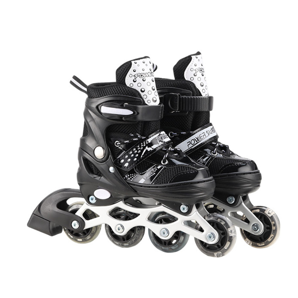 Роликові ковзани Bambi RL2501(Black) колеса PVC, розмір S (30-33), зі світлом