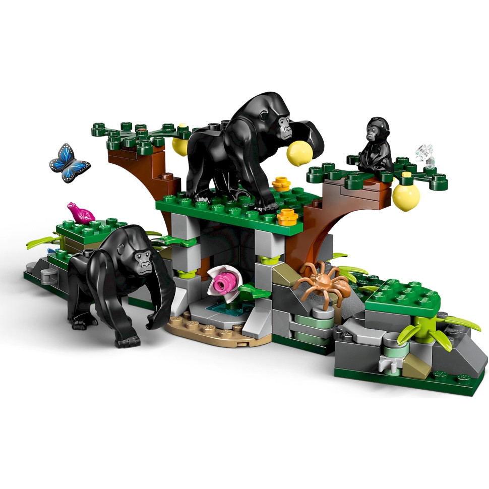 Конструктор LEGO City Вертоліт у базовому таборі для дослідження джунглів 60437, 881 деталь 