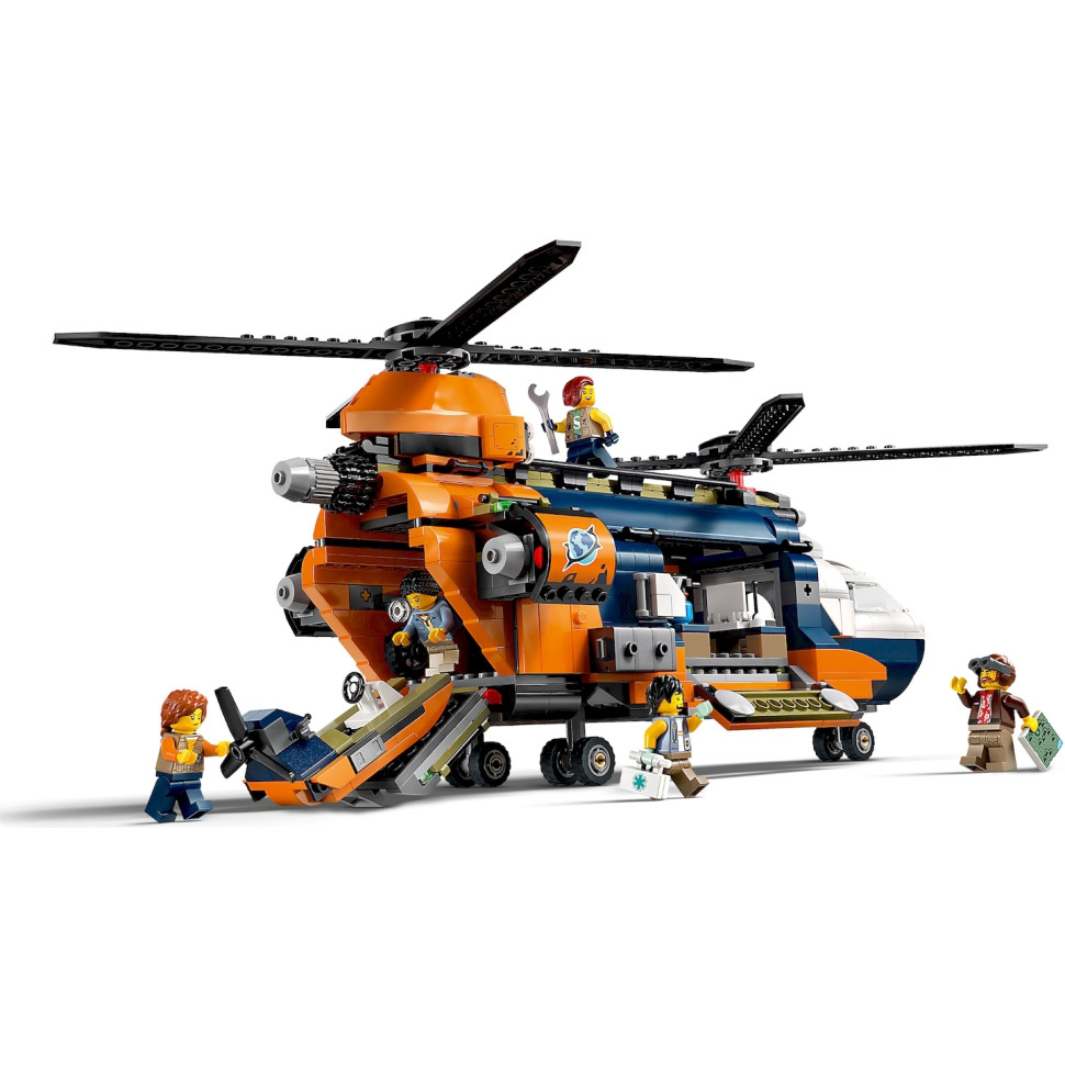 Конструктор LEGO City Вертоліт у базовому таборі для дослідження джунглів 60437, 881 деталь 