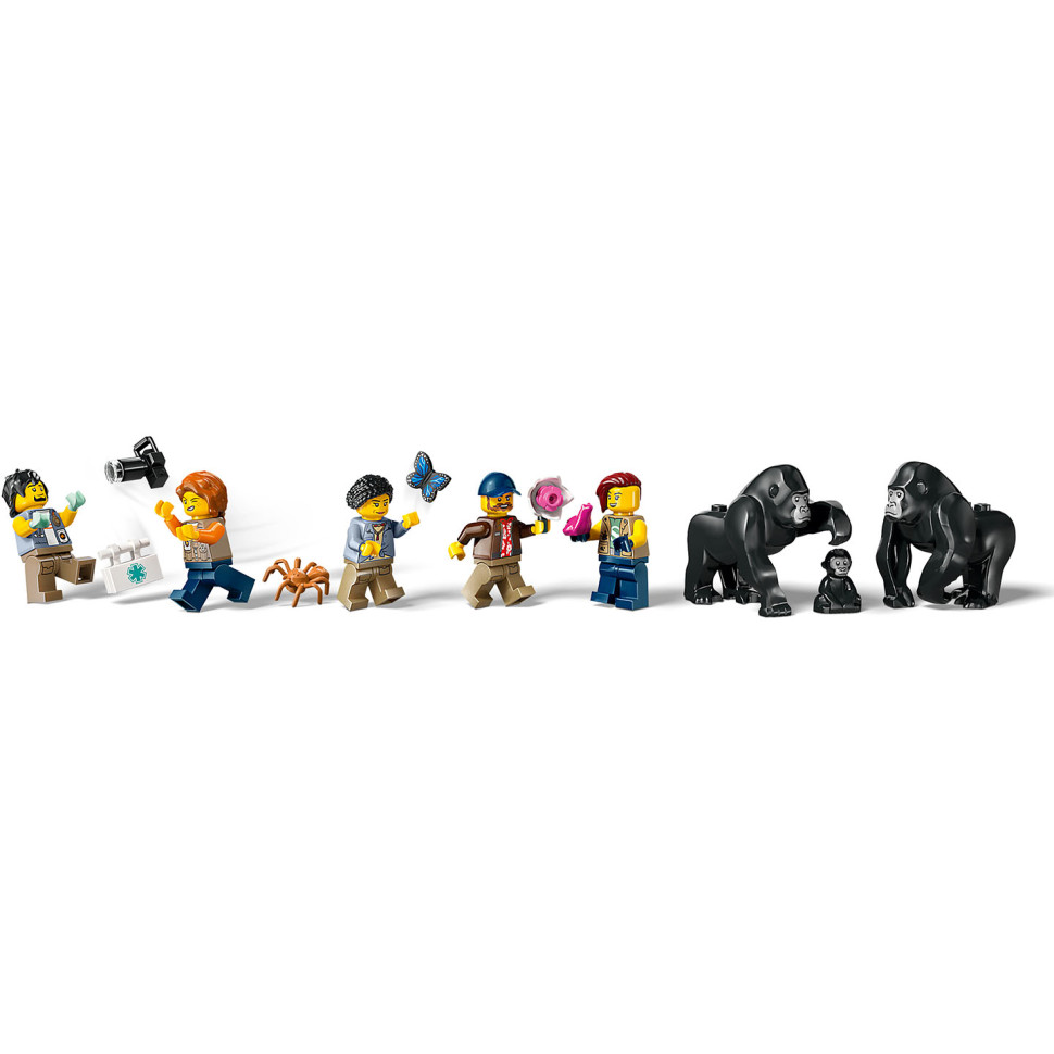 Конструктор LEGO City Вертоліт у базовому таборі для дослідження джунглів 60437, 881 деталь 