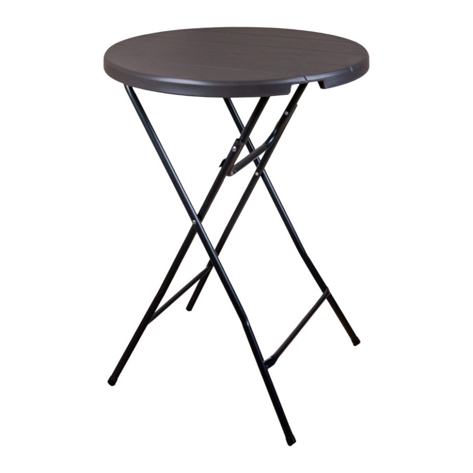 Стол складной круглый ТЕ-1848 Time Eco 4820211101640, графит, 0.8 м