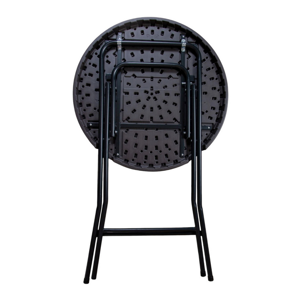 Стол складной круглый ТЕ-1848 Time Eco 4820211101640, графит, 0.8 м