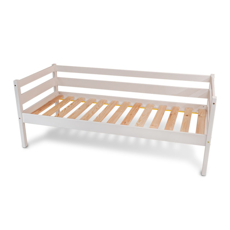 Підліткове ліжко SportBaby babyson 2 White, з натурального дерева, білий 80x190 см, до 120 кг