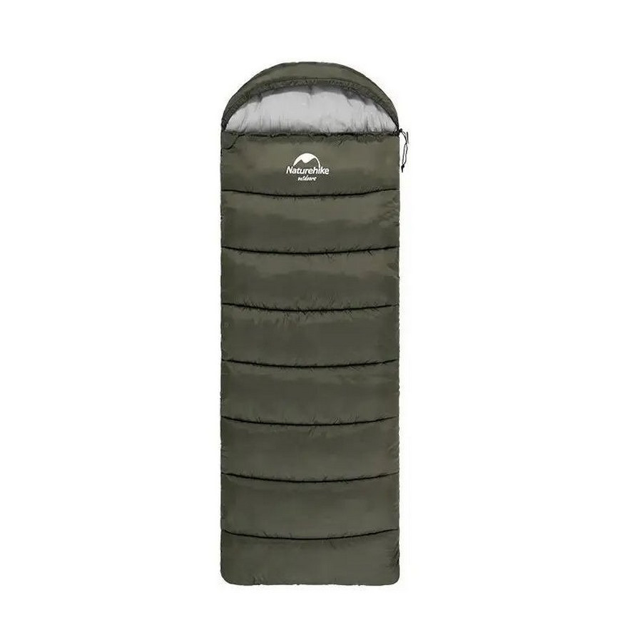 Спальник із капюшоном U250 NH20MSD07 Naturehike 6927595767214-R (6°C), правий, темно-зелений