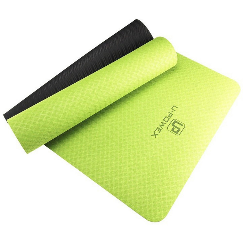 Килимок для йоги та фітнесу U-POWEX UP_1000_TPE_Gr/Black, 183 х 61 х 0.6