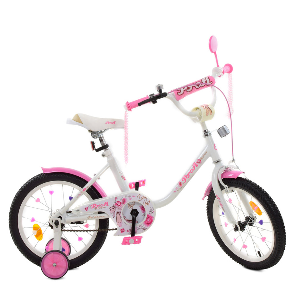 Велосипед дитячий PROF1 Y1485 14 дюймів, рожевий по цене 2 960 грн.
