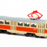Модель трамвая "АВТОПРОМ" 9708 1:54, інерційний 