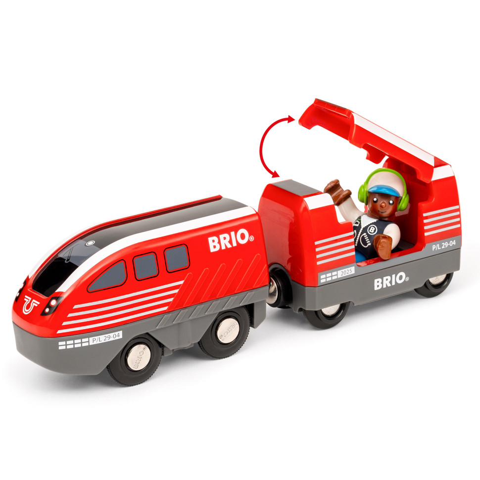 Детская железная дорога с инерционным поездом BRIO 36102-BR, пластик, дерево, металл
